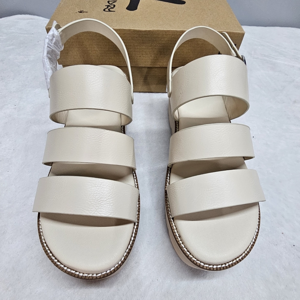 Women's DIRTY LAUNDRY Cream Platform Wedge Sandals SZ 9.5 NEW - Picture 4 of 10